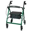 Mckesson 4-Wheel Rollator McKesson, Grn, Folding, Alum Frame, 300 lb. Capacity 146-R726GR